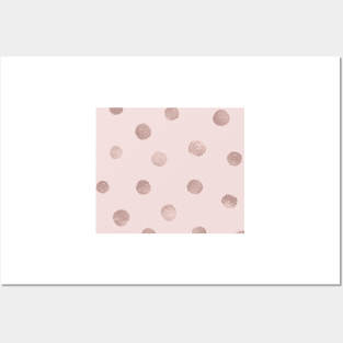 Blush dotty - en rose gold Posters and Art